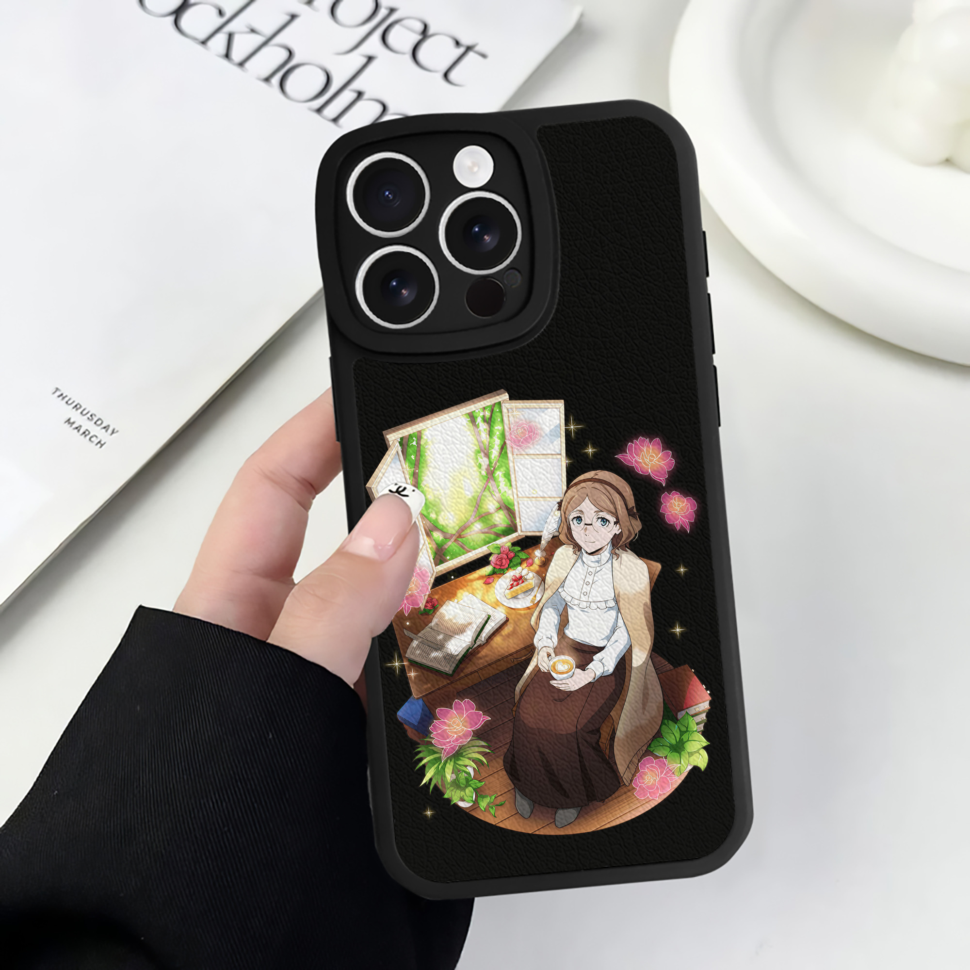 （画像用） 文豪ストレイドッグス Bungo Stray Dogs 【iPhone 16シリーズ対応】シリコンスマホケース（レザー調） 材質：シリコン